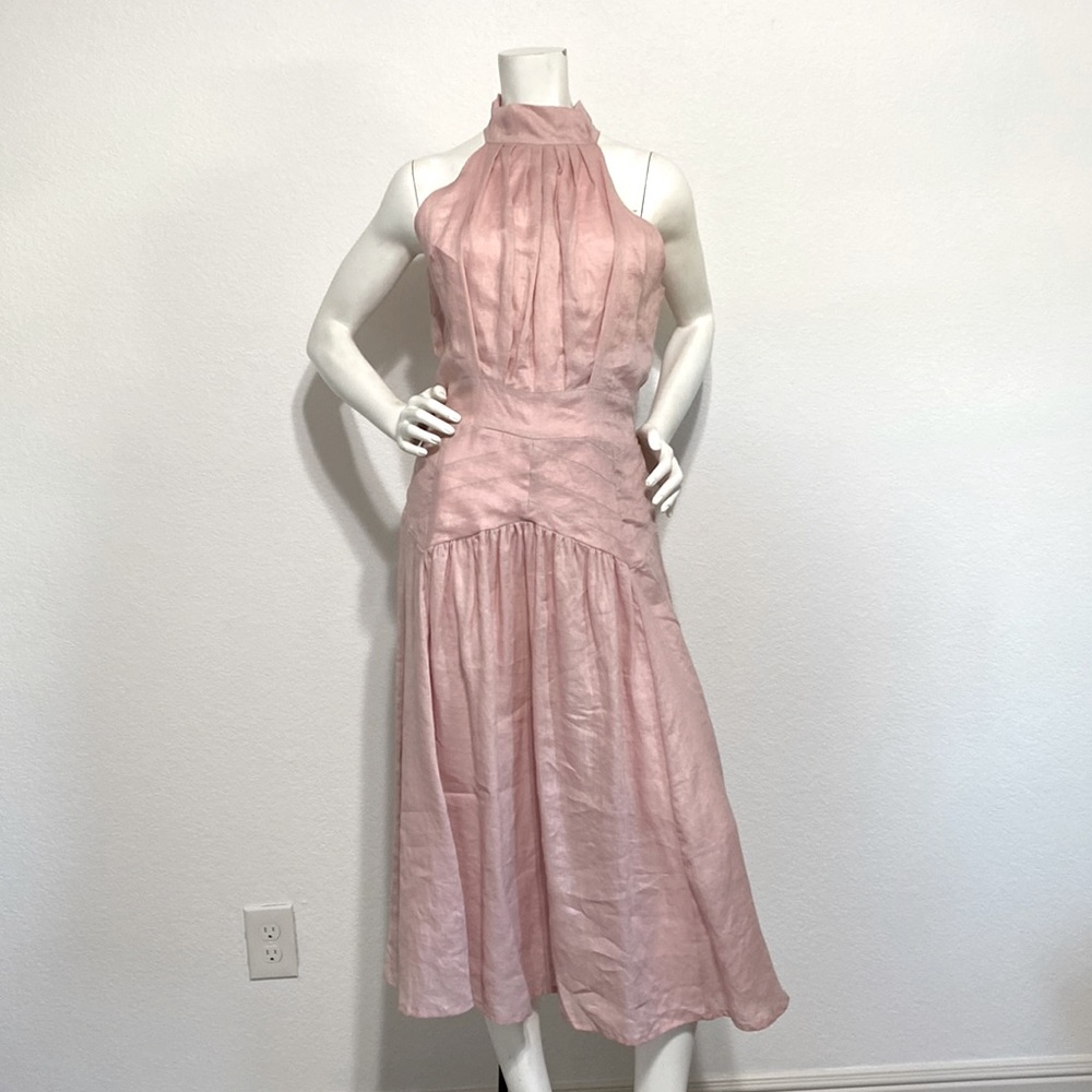 Elegant Pink Midi Dress